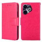 For Infinix Hot 40i Crystal Texture Leather Phone Case(Rose Red) - 1