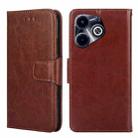For Infinix Hot 40i Crystal Texture Leather Phone Case(Brown) - 1