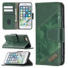 For iPhone 8 / 7 Matching Color Crocodile Texture Horizontal Flip PU Leather Case with Wallet & Holder & Card Slots(Green) - 1