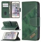 For iPhone 6 Matching Color Crocodile Texture Horizontal Flip PU Leather Case with Wallet & Holder & Card Slots(Green) - 1