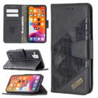 For iPhone 11 Matching Color Crocodile Texture Horizontal Flip PU Leather Case with Wallet & Holder & Card Slots(Black) - 1