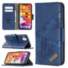 For iPhone 11 Matching Color Crocodile Texture Horizontal Flip PU Leather Case with Wallet & Holder & Card Slots(Blue) - 1
