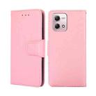 For Motorola Moto G Stylus 2023 4G Crystal Texture Leather Phone Case(Pink) - 1