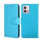 For Motorola Moto G Stylus 2023 4G Crystal Texture Leather Phone Case(Sky Blue) - 1