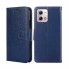 For Motorola Moto G Stylus 2023 4G Crystal Texture Leather Phone Case(Royal Blue) - 1