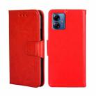 For Motorola Moto G14 Crystal Texture Leather Phone Case(Red) - 1