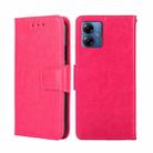 For Motorola Moto G14 Crystal Texture Leather Phone Case(Rose Red) - 1