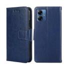 For Motorola Moto G14 Crystal Texture Leather Phone Case(Royal Blue) - 1