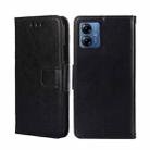 For Motorola Moto G14 Crystal Texture Leather Phone Case(Black) - 1