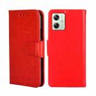 For Motorola Moto G54 5G EU Version Crystal Texture Leather Phone Case(Red) - 1