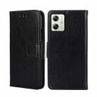 For Motorola Moto G54 5G EU Version Crystal Texture Leather Phone Case(Black) - 1