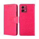 For Motorola Moto G84 5G Crystal Texture Leather Phone Case(Rose Red) - 1