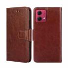 For Motorola Moto G84 5G Crystal Texture Leather Phone Case(Brown) - 1