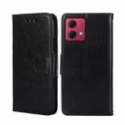 For Motorola Moto G84 5G Crystal Texture Leather Phone Case(Black) - 1