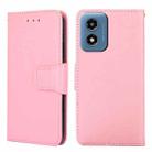 For Motorola Moto G Play 4G 2024 Crystal Texture Leather Phone Case(Pink) - 1