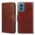 For Motorola Moto G Play 4G 2024 Crystal Texture Leather Phone Case(Brown) - 1