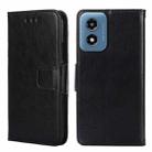 For Motorola Moto G Play 4G 2024 Crystal Texture Leather Phone Case(Black) - 1