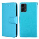 For Motorola Moto G24 4G Crystal Texture Leather Phone Case(Sky Blue) - 1