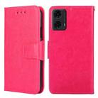 For Motorola Moto G24 4G Crystal Texture Leather Phone Case(Rose Red) - 1