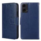 For Motorola Moto G24 4G Crystal Texture Leather Phone Case(Royal Blue) - 1