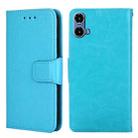 For Motorola Moto G34 5G Crystal Texture Leather Phone Case(Sky Blue) - 1