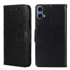 For Motorola Moto G34 5G Crystal Texture Leather Phone Case(Black) - 1