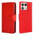 For Motorola Edge 50 Ultra Crystal Texture Leather Phone Case(Red) - 1
