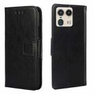 For Motorola Edge 50 Ultra Crystal Texture Leather Phone Case(Black) - 1