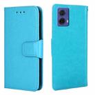 For Motorola Moto G85 5G Crystal Texture Leather Phone Case(Sky Blue) - 1