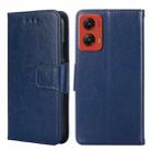 For Motorola Moto G Stylus 5G 2024 Crystal Texture Leather Phone Case(Royal Blue) - 1