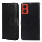 For Motorola Moto G Stylus 5G 2024 Crystal Texture Leather Phone Case(Black) - 1