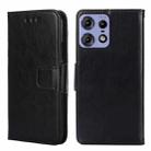 For Motorola Edge 50 Pro 5G Crystal Texture Leather Phone Case(Black) - 1