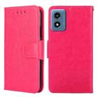 For Motorola Moto G 5G 2024 Crystal Texture Leather Phone Case(Rose Red) - 1