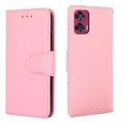 For Motorola Edge 50 Fusion 5G Crystal Texture Leather Phone Case(Pink) - 1