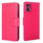 For Motorola Edge 50 Fusion 5G Crystal Texture Leather Phone Case(Rose Red) - 1