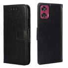 For Motorola Edge 50 Fusion 5G Crystal Texture Leather Phone Case(Black) - 1