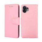 For Nothing Phone 2 Crystal Texture Leather Phone Case(Pink) - 1