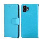 For Nothing Phone 2 Crystal Texture Leather Phone Case(Sky Blue) - 1