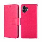 For Nothing Phone 2 Crystal Texture Leather Phone Case(Rose Red) - 1