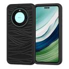 For Huawei Mate 60 Pro/60 Pro+ Wave Pattern 3 in 1 Silicone + PC Phone Case(Black) - 1