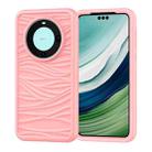 For Huawei Mate 60 Pro/60 Pro+ Wave Pattern 3 in 1 Silicone + PC Phone Case(Rose Gold) - 1