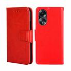 For OPPO A58 4G Crystal Texture Leather Phone Case(Red) - 1