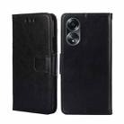 For OPPO A58 4G Crystal Texture Leather Phone Case(Black) - 1