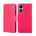 For OPPO A78 4G Crystal Texture Leather Phone Case(Rose Red) - 1