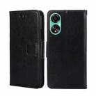 For OPPO A78 4G Crystal Texture Leather Phone Case(Black) - 1