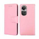 For OPPO Reno10 5G / Pro 5G Global Crystal Texture Leather Phone Case(Pink) - 1