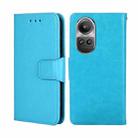 For OPPO Reno10 5G / Pro 5G Global Crystal Texture Leather Phone Case(Sky Blue) - 1