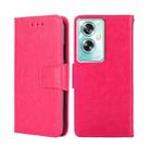 For OPPO A79 5G Crystal Texture Leather Phone Case(Rose Red) - 1