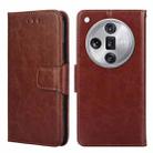 For OPPO Find X7 Ultra 5G Crystal Texture Leather Phone Case(Brown) - 1
