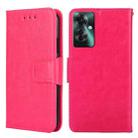 For OPPO Reno11 F 5G Crystal Texture Leather Phone Case(Rose Red) - 1
